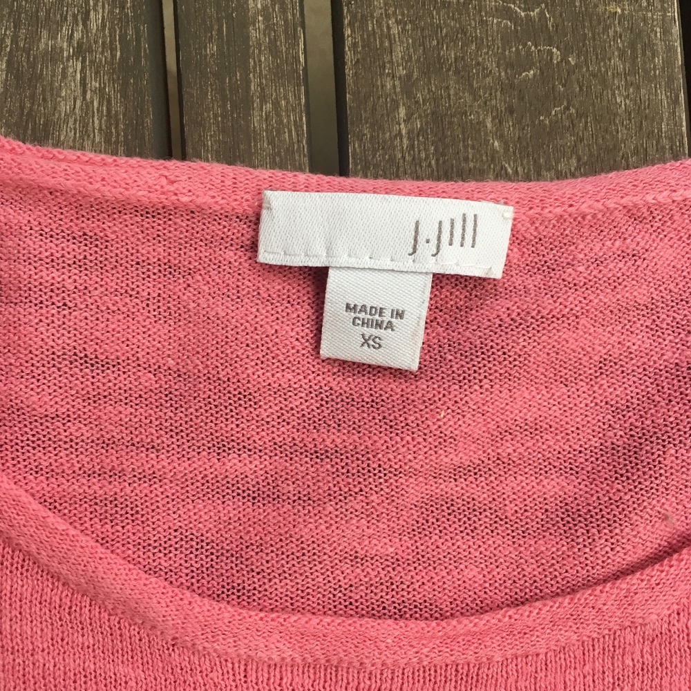 J. Jill Lightweight 3/4 sleeve pink top | XS - Picture 2 of 4